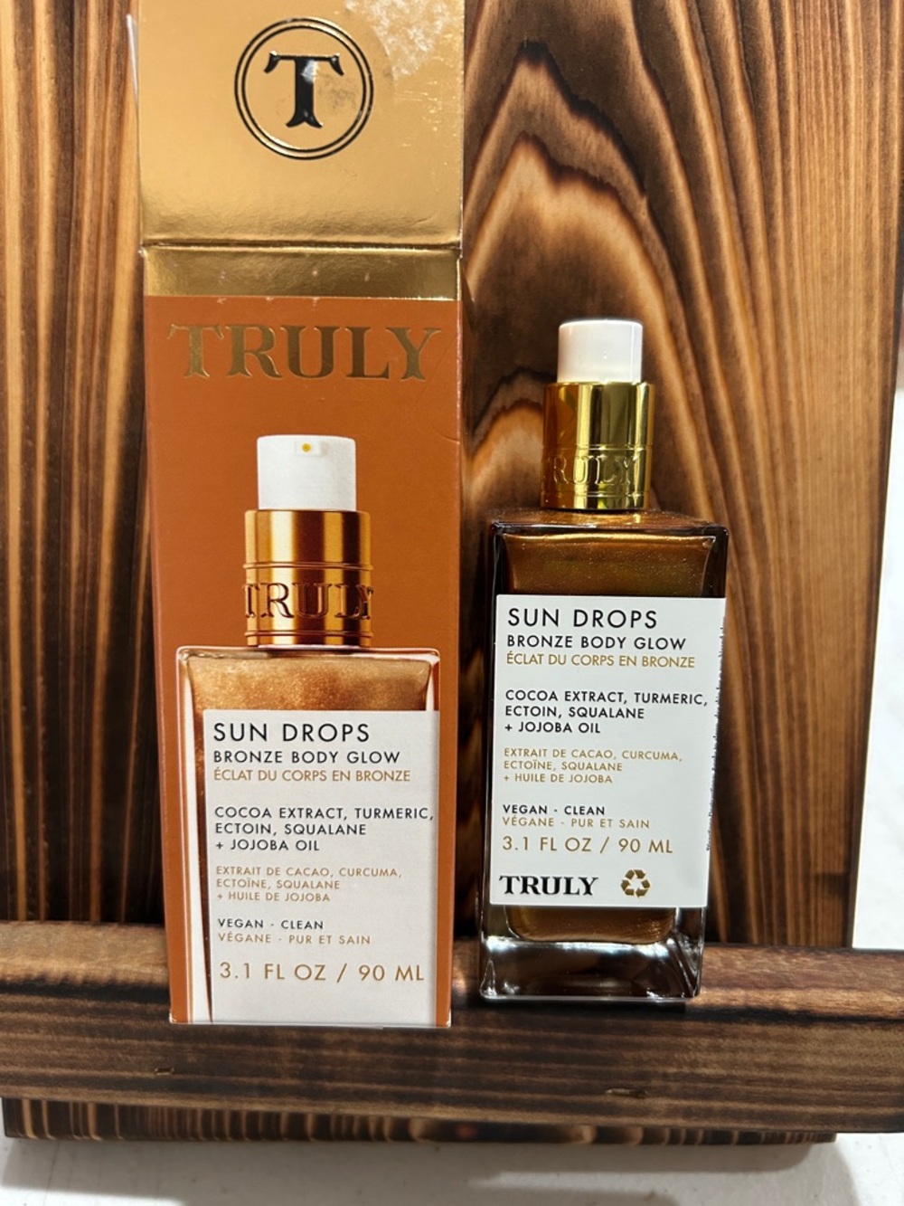 TRULY Sun Drops Bronze Body Glow - Gold & White Packaging
